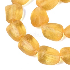 Frosted Handmade Lampwork Beads Strands&nbsp;LAMP-Q041-06D