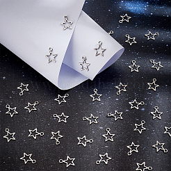 150 個のチベットスタイル合金チャーム  スター  アンティークシルバー  14.5x12x1mm  穴：2mm&nbsp;FIND-SC0002-89
