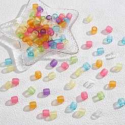 120Pcs Transparent Acrylic European Beads&nbsp;MACR-SC0002-58