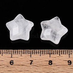 天然水晶のチャーム  ロッククリスタルチャーム  スター  多面カット  13~13.5x14~14.5x6~6.5mm  穴：0.8mm&nbsp;X-G-H241-04K