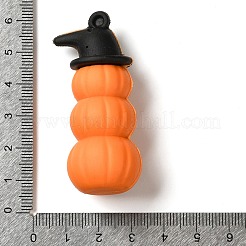 ハロウィーンテーマのPVCプラスチック製ビッグペンダント  カボチャ  ブラック  56x23x18mm  穴：2.5mm&nbsp;KY-N023-03D