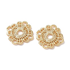 Brass Hollow Flower Multi-Strand Links&nbsp;KK-Z164-01G