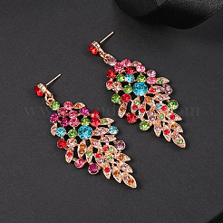 Flower Alloy Rhinestone Chain Necklaces & Stud Dangle Earrings Sets&nbsp;WGB5361-01