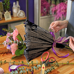 4 Bags Polyester Flower Bouquet Wrapping Mesh Paper&nbsp;ORIB-BC0001-12A