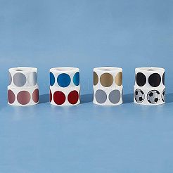 フィルムのパスワードステッカーを塗ったスクラッチ  DIYスクレイピングアワードカード  フラットラウンド  ブラック  25mm  300PCS /ロール&nbsp;DIY-WH0184-42B