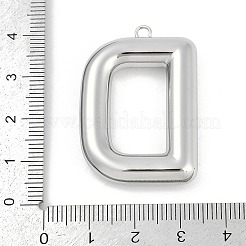 304ステンレスペンダント  レターチャーム  文字d  38x26.5x6.5mm  穴：2.3mm&nbsp;STAS-I325-146P-D