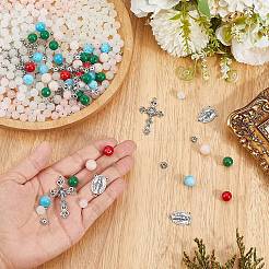 DIY Rosary Bead Necklaces Making Kits&nbsp;DIY-SC0031-47
