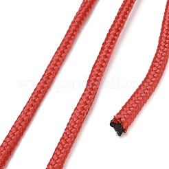 ナイロン編みコード  結束ロープ  ラウンド  DIYクラフト用  レッド  4mm&nbsp;FB-CBADB10-01F