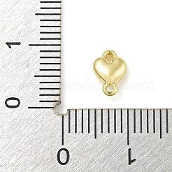 合金コネクタチャーム  ゴールドカラー  ハート  8x5.5x3mm  穴：0.9mm&nbsp;LS-PALLOY-F310-01G-01