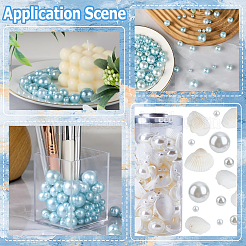 140Pcs 3 Styles ABS Plastic Imitation Pearl Round Beads&nbsp;KY-SP0001-64