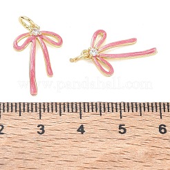 Rack Plating Brass Pave Clear Cubic Zirconia Pendants&nbsp;CU-CBA01AA-01C-G