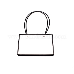 防水紙袋  ハンドル付き  ギフトバッグやショッピングバッグ用  ホワイト  22x10.5x13.5cm&nbsp;WH0036-02
