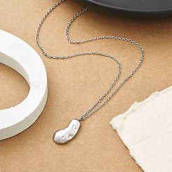 304ステンレススチールペンダントネックレス  ステンレス鋼色  16.14インチ（41cm）&nbsp;LS-NJEW-K255-23P