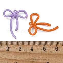 スプレーペイント合金ペンダント  鉛フリー＆カドミウムフリー  ちょう結びのチャーム  ミックスカラー  25.5x20.5x4mm  穴：1mm&nbsp;PALLOY-F312-31