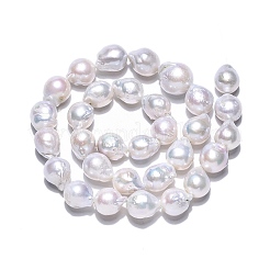 Natural Baroque Pearl Keshi Pearl Beads Strands&nbsp;PEAR-S019-06B-01