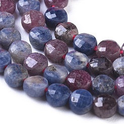 Natural Red Corundum/Ruby and Sapphire Beads Strands&nbsp;G-I249-A30