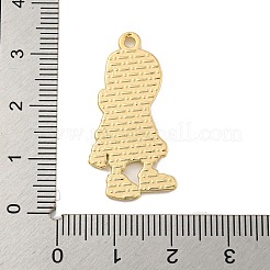 ハロウィンアロイエナメルペンダント  ゴールドカラー  スケルトンチャーム  ホワイト  32x15x1.5mm  穴：1.9mm&nbsp;ENAM-H045-01G-02