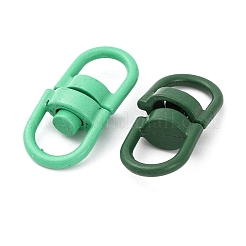 スプレー塗装された合金ダブルアイスイベルクラスプ  ミックスカラー  19.5x9x5.5mm  穴：3.9x6mm&nbsp;FIND-G084-03