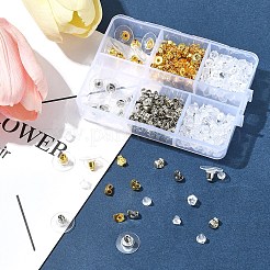 真鍮ピアスキャッチ  プラスチック製のピアスキャッチで  プラチナ·ゴールデン  4~11x4~11x2~7mm  穴：0.5~1mm&nbsp;FIND-FS0003-67