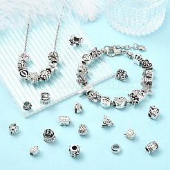 40 Pcs Tibetan Style Alloy European Beads&nbsp;FIND-CJ0004-38