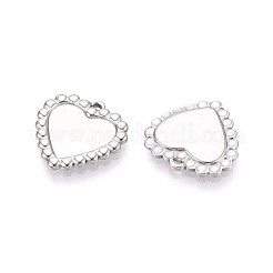 304 Stainless Steel Pendant Cabochon Settings&nbsp;STAS-T067-02P
