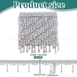 Curtain Acrylic Beaded Fringe Trim&nbsp;OCOR-WH0070-137A