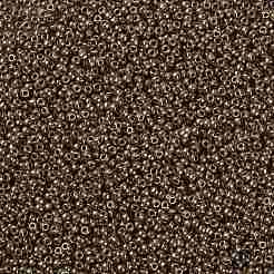 MIYUKIラウンドロカイユビーズ  日本製シードビーズ  8/0  メタリックカラー  （rr457)メタリックダークブロンズ  3mm  穴：1mm  約422~455個/10g&nbsp;X-SEED-G008-RR0457