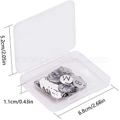 304ステンレススチールチャーム  アルファベット付きのフラットラウンド  ステンレス鋼色  a～zの文字  11.5x1mm  穴：3.5mm  26個/セット&nbsp;STAS-PH0019-18P