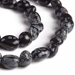 Natural Snowflake Obsidian Beads Strands&nbsp;G-D0002-D60