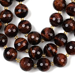 Natural Tiger Eye Beads Strands&nbsp;G-C249-A21-16mm