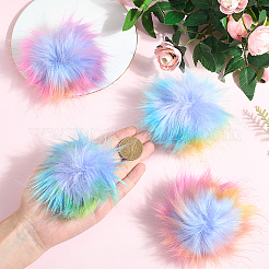 6Pcs Faux Fox Fur Soft Pompom Ball&nbsp;FIND-SC0020-45