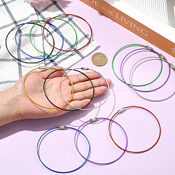 28Pcs 7 Colors 304 Stainless Steel Wire Cable Keychains&nbsp;FIND-SC0019-17