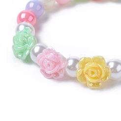 Kids Acrylic Beaded Stretch Bracelets&nbsp;BJEW-JB04837-M