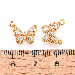 Brass Micro Pave Cubic Zirconia Charms&nbsp;KK-N262-112B-G