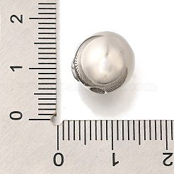 304ステンレススチールビーズ  ラウンド  ステンレス鋼色  11x11x12mm  穴：2mm&nbsp;STAS-G350-30P