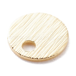 真鍮製チャーム  カドミウムフリー＆鉛フリー  フラットラウンド  24KGP本金メッキ  6x0.5mm  穴：1.2mm&nbsp;X-KK-Y003-06E-G