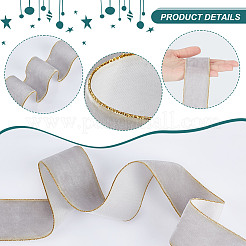 9M Single Face Velvet Ribbon with Gold Edge&nbsp;OCOR-WH0092-09A