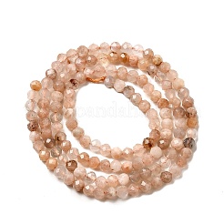 Natural Peach Moonstone Beads Strands&nbsp;G-F619-19A-3mm-01