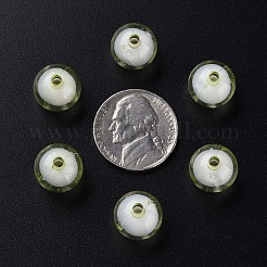 透明なアクリルビーズ  二層ビーズ  ラウンド  薄緑  11.5x11mm  穴：2mm  約520個/500g&nbsp;TACR-S152-16A-728