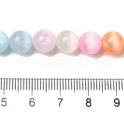 Gradient Color Natural Selenite Dyed Beads Strands&nbsp;X-G-H067-A04-8MM