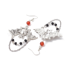 Alloy with Glass Chain Dangle Earrings&nbsp;EJEW-TA00433