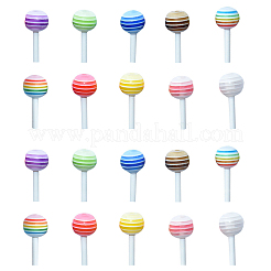 樹脂ビーズ  ロリポップ  ミックスカラー  11~17x6mm  約100個/袋&nbsp;RESI-CJC0010-02A