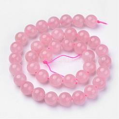 Pink Color Natural Madagascar Rose Quartz Beads Strands&nbsp;G-D809-19-10mm