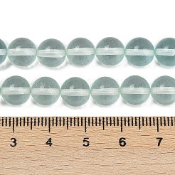 ウォーターメロンストーンガラスビーズ連売り  ラウンド  アクアマリン  8mm  穴：0.8mm  約50個/連  15.63''（39.7センチメートル）&nbsp;G-F792-C16-06