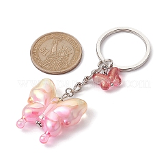 Glass & Acrylic Butterfly Keychain&nbsp;KEYC-JKC00649-03
