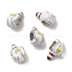 Christmas Theme Alloy Enamel European Beads&nbsp;PALLOY-D058-01P-05