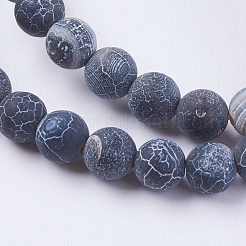Natural Weathered Agate Beads Strands&nbsp;G-G589-8mm-M
