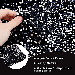 2Yards PET Paillette Velvet Fabric&nbsp;AJEW-DC0001-87A