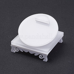 ブレスレットディスプレイ  アクリル  ホワイト  7.95x7.95x5cm&nbsp;X-BDIS-G006-02