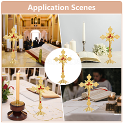Religion Alloy Crucifix Cross Statue Display Decorations&nbsp;DJEW-WH0043-92